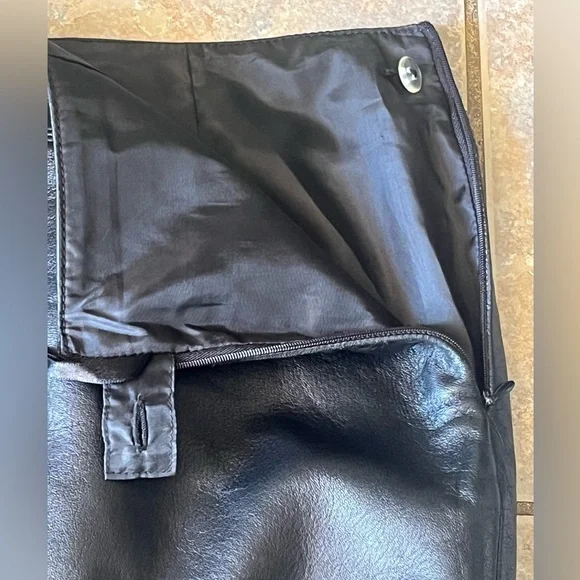 Ralph Lauren Black 100%Leather Pencil Skirt Excellent Condition! - Picture 5 of 7